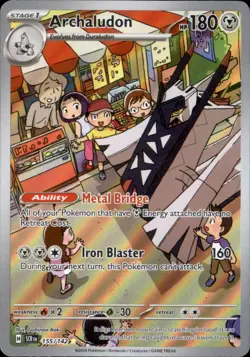 Archaludon 155/142 Illustration Rare Stellar Crown Pokemon Holo Near Mint - Image 1