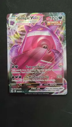 Pokemon TCG Gengar Vmax Fusion Strike 157/264 Holo Ultra Rare - Image 1