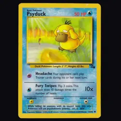 Psyduck 53/62 Fossil Vintage WOTC Pokemon TCG LP/MP - Image 1