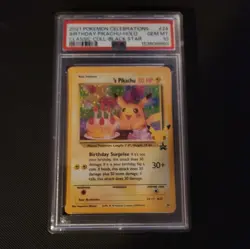2021 POKEMON CELEBRATIONS CLASSIC COLLECTION #24 BIRTHDAY PIKACHU-HOLO PSA 10 - Image 1
