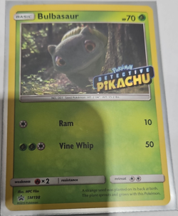 Pokemon TCG Bulbasaur 70 HP Holo Promo Detective Pikachu SM198 Stamped English - Image 1