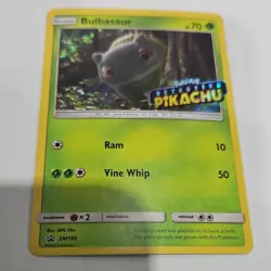 Pokemon TCG Bulbasaur 70 HP Holo Promo Detective Pikachu SM198 Stamped English - Image 2