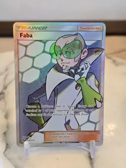 Pokemon TCG Faba (Full Art) 208/214 Sm-Lost Thunder Holo Lightly Played - Image 1