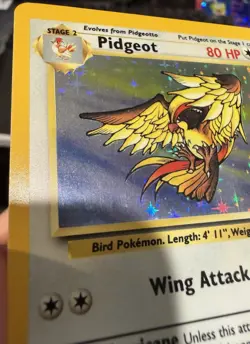 Pokemon TCG Pidgeot 8/64 Jungle Set Holo Rare Misprint Error No Symbol WOTC MP - Image 3