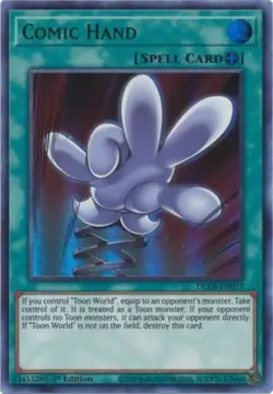1x (EX) Comic Hand (Purple) - DLCS-EN077 - Ultra Rare - 1st Edition YuGiOh - Image 1