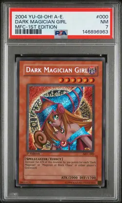 2004 YU-GI-OH! ASIAN-ENGLISH MFC-MAGICIAN'S FORCE #000 DARK MAGICIAN GIRL PSA 7 - Image 1