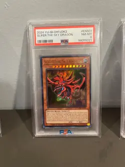 2024 YU-GI-OH SLIFER THE SKY DRAGON PSA 8 LDK2-ENS01 - Image 1