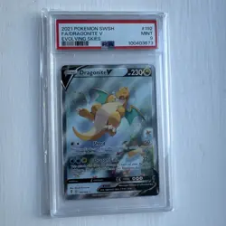 Pokemon TCG Dragonite V Evolving Skies Holo Ultra Rare Full Art Card 192/203 NM - Image 3