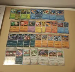 Lot of 34 Pokemon TCG Scarlet & Violet 151 EX, Holo & Reverse Holo Card NM - Image 1