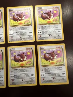 6x Eevee 51/64 NM Vintage Pokemon Card Lot WOTC 1995-99 Jungle Set - Image 3