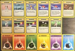 Pokemon WOTC Vintage Trainer Lot 17 Cards Base Jungle Fossil + Energy LP/MP - Image 1