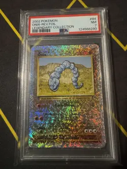 2002 Pokemon Legendary Collection Onix Reverse Holo Foil PSA 7 #84 - Image 1