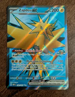 Zapdos ex 192/165 Ultra Rare Scarlet & Violet 151 Pokemon Card Near Mint - Image 1