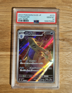PSA 10 Japanese Tyranitar 079/071 Art Rare Holo Clay Burst Pokemon - Image 1