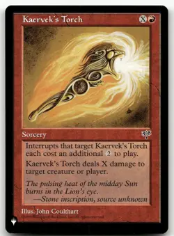 Kaervek's Torch #185 (NM) List Reprints LIST LIST Magic MTG - Image 1