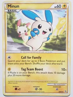 Minun 34/95 VLP - Unleashed Pokemon Card - $2 Combined Ship - Kouki Saitou Art - Image 1