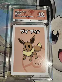 ACE 10 Eevee Old Maid Pokemon Center Exclusive Label Japanese Babanuki Graded - Image 1
