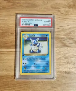 Schillok Base Set 1st Edition PSA 10 Pokemon 42/102 1999 Deutsch German - Image 1