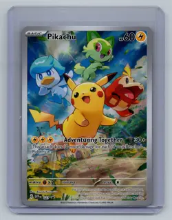 Pokemon Pikachu TCG Paldea Evolved Black Star Promo 027 NM - Image 1