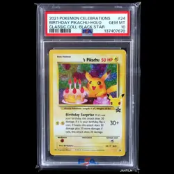 PSA 10 POKEMON 2021 BIRTHDAY PIKACHU #24 CELEBRATIONS CLASSIC COLLECTION 24/53 - Image 1