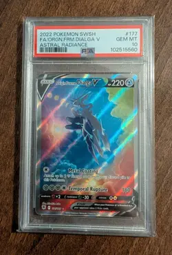 Origin Forme Dialga v 177/189 Astral Radiance Alt Art Pokemon TCG - PSA 10 - Image 1