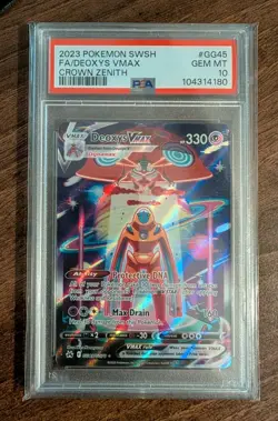 Deoxys VMAX GG45/GG70 Crown Zenith Galarian Gallery Pokemon TCG PSA 10 Gem MT - Image 1