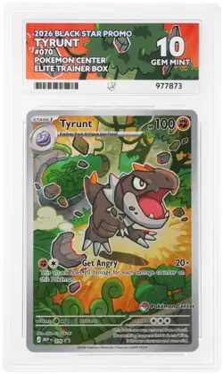 Pop 1 - Tyrunt MEP070 Pokemon Center Stamp Perfect Order Promo - ACE 10 Gem Mint - Image 1