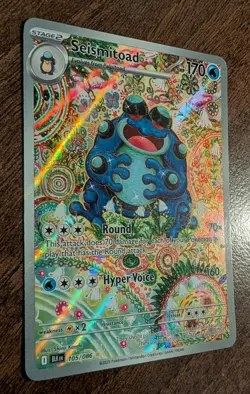 Seismitoad 105/086 Black Bolt Illustration Rare Pokemon TCG NM - Image 3