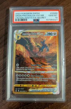 Origin Forme Dialga VSTAR - GG68/GG70 Crown Zenith Pokemon TCG PSA 10 Gem Mint - Image 5