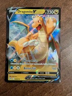 Dragonite V 049/078 Holo Rare V Pokemon GO Pokemon NM - Image 1