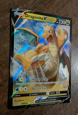 Dragonite V 049/078 Holo Rare V Pokemon GO Pokemon NM - Image 2