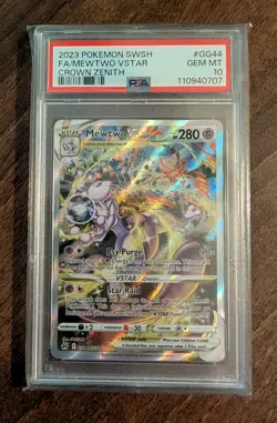 Mewtwo Vstar GG44/GG70 Crown Zenith Pokemon TCG PSA 10 Gem Mint - Image 1