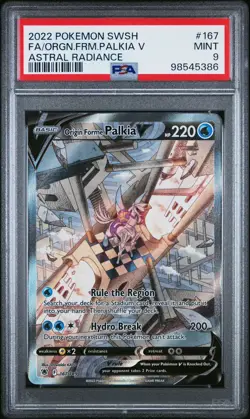 Origin Forme Palkia V PSA 9 167/189 Astral Radiance Holo Pokemon TCG Full Art - Image 1
