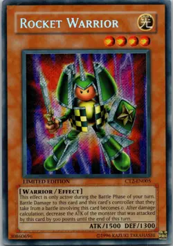 Yugioh Rocket Warrior CT2-EN005 Limited Edition Secret Rare NM - Image 1