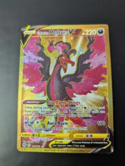 Pokemon Card - Galarian Moltres V Brilliant Stars 183/172 Gold Holo Rare M/NM - Image 1