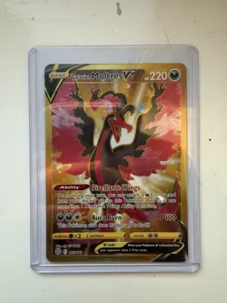 Pokemon Card Galarian Moltres V 183/172 Brilliant Stars Secret Rare Gold NM - Image 1