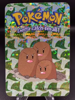 Dugtrio #051 2000 Pokemon Vending Prism Sticker Cards - Image 1