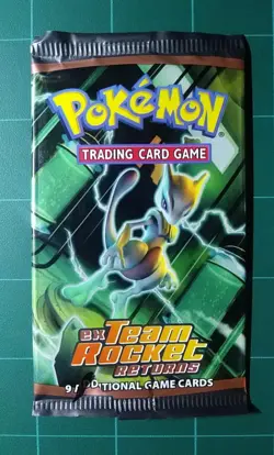 Pokemon TCG EX Team Rocket Returns EMPTY Booster Pack Wrapper Foil *No Cards* - Image 1