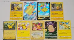 Pikachu Pokemon Card Bundle 10 Cards - Birthday Pikachu, Surfing Pika And More! - Image 1