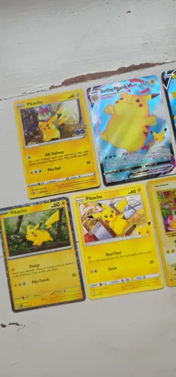 Pikachu Pokemon Card Bundle 10 Cards - Birthday Pikachu, Surfing Pika And More! - Image 3
