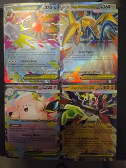 Pokemon TCG Perfect Order All 4 Regular Mega EX Cards Bundle All NM - Image 1