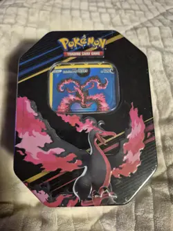 Pokemon Cards Crown Zenith Galarian Moltres Tin Factory Sealed 4 Booster Packs - Image 1