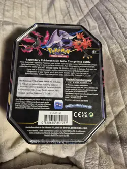 Pokemon Cards Crown Zenith Galarian Moltres Tin Factory Sealed 4 Booster Packs - Image 2