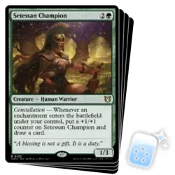 SETESSAN CHAMPION X4 Wilds Of Eldraine: Commander Magic MTG MINT CARD - Image 1