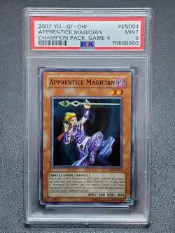 2007 Yugioh CP04-EN004 Apprentice Magician Super Rare PSA 9 Mint - Image 1