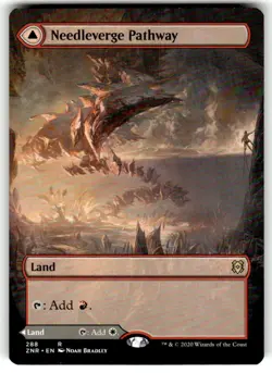 Needleverge Pathway (Borderless) Zendikar Rising Regular MTG NM - Image 1