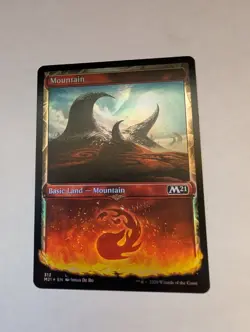 Mountain (Showcase) Core Set 2021 Foil MTG NM - Image 1