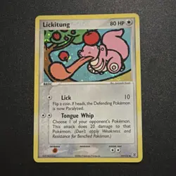 Pokemon Lickitung Uncommon 80 HP EX FireRed & LeafGreen 37/112 Reverse Holo - Image 1
