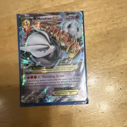 M Mewtwo EX 63/162 BREAKthrough Ultra Rare Full Art Holo 230 HP Pokemon Card - Image 1