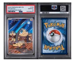 PSA 10 Gem MT 2025 Pokemon Meg En Helioptile Illustration Rare #143 - Image 3